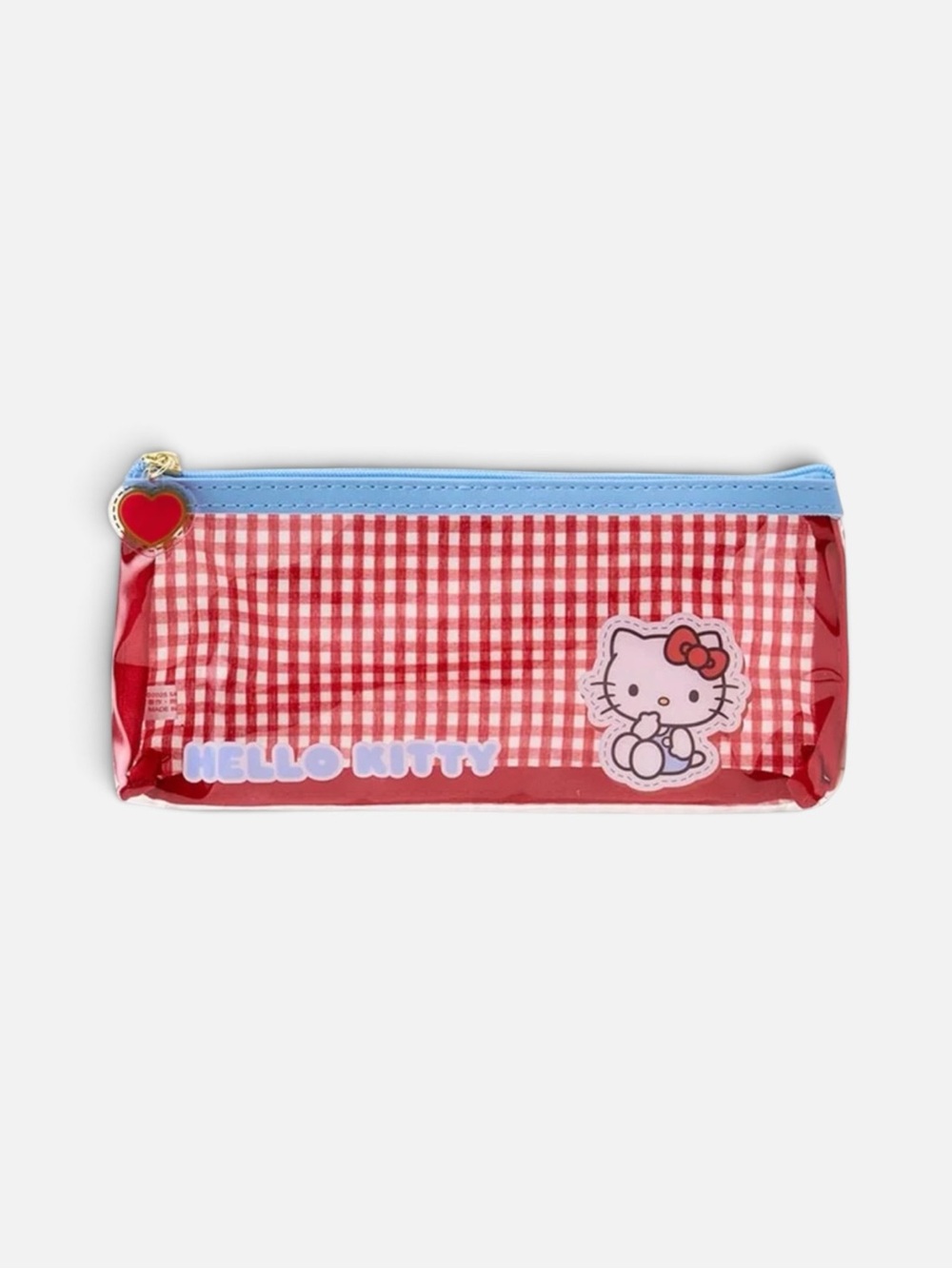 NWT Hello Kitty Gingham Pencil Pouch